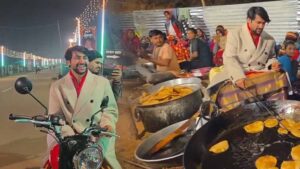 रात 3:30 बजे बागेश्वर महाराज ने अन्नपूर्णा मंडप में खुद संभाली भट्टी, प्रसादी की पूरियां तैयार