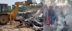 रांची में सरकारी जमीन पर बने 10 मकान ध्वस्त, मुआवजा व पुनर्वास की मांग को लेकर रातू रोड जाम