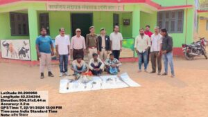 उदंती–सीतानदी टाइगर रिज़र्व में 3 शिकारी गिरफ्तार